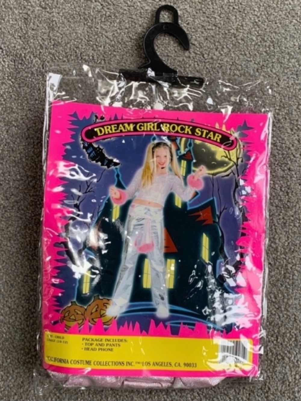 Dreamgirl Rock Star Children’s Halloween Costume with Pink Fuzzy Accents